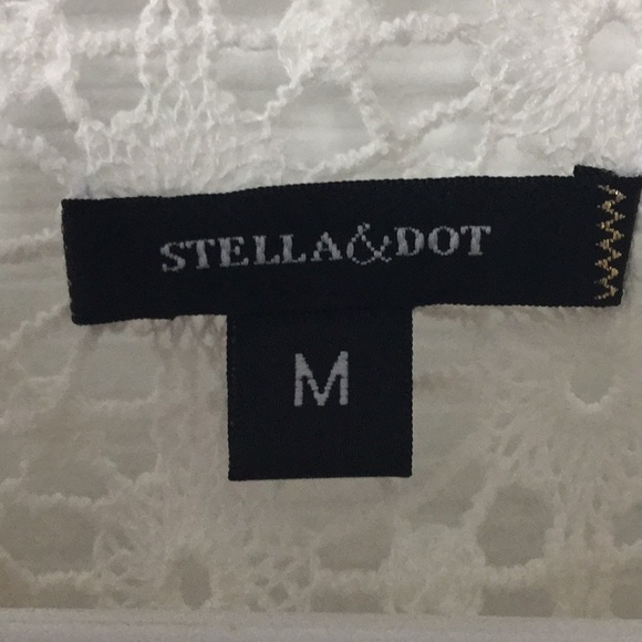 Stella & Dot off white bell sleeve top boho Medium - Picture 2 of 4